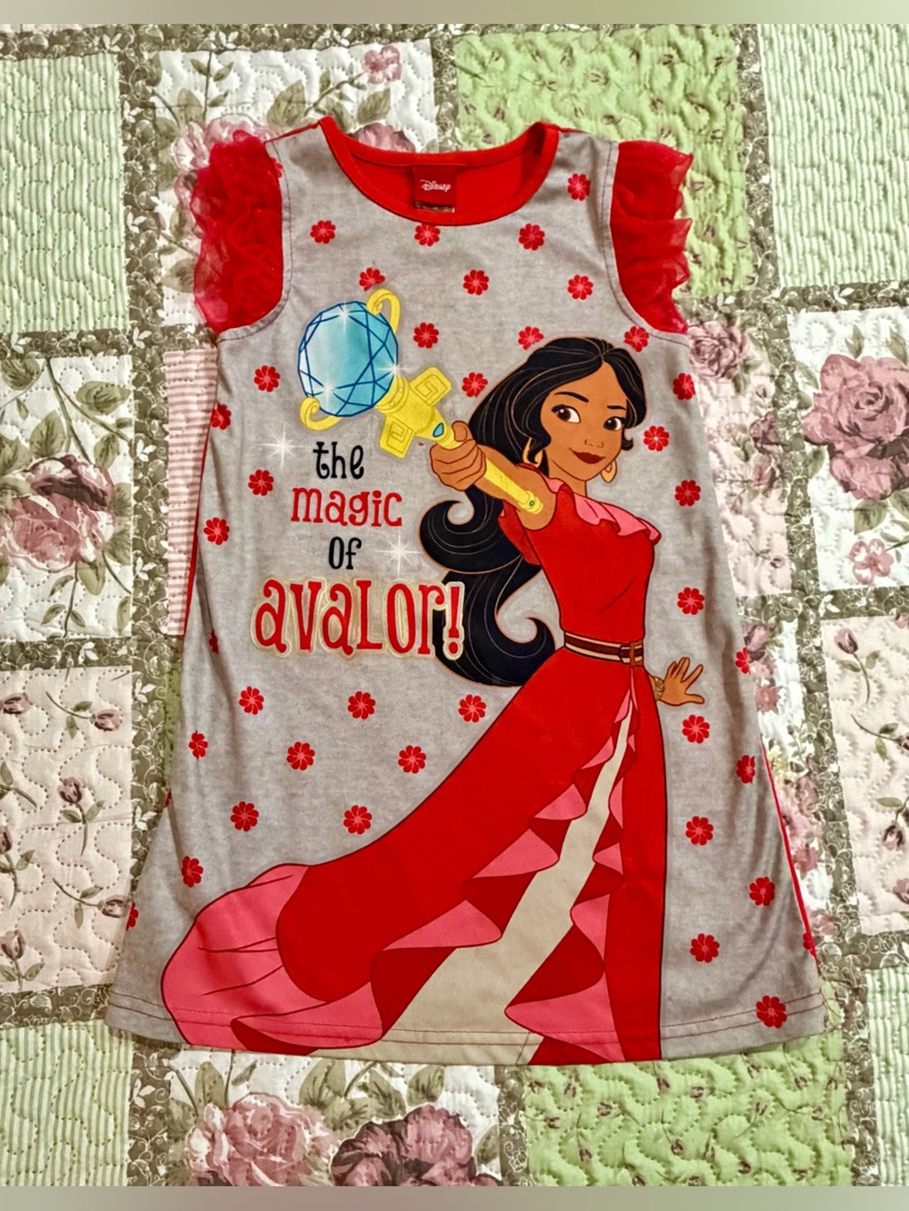 Disney Red and Gray Character Sleep Dress -Size 5T